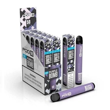 Vgod Pod 1k Disposable Device Iced Purple Bomb Flavor UAE
