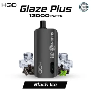 HQD Glaze Plus 12000 Puffs Black Ice Disposable Vape In UAE