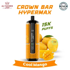 Al Fakher Crown Bar Hypermax 15000 Puffs Cool Mango in UAE