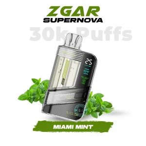 Zgar Supernova 30000 Puffs Miami Mint Disposable Vape 20mg In UAE