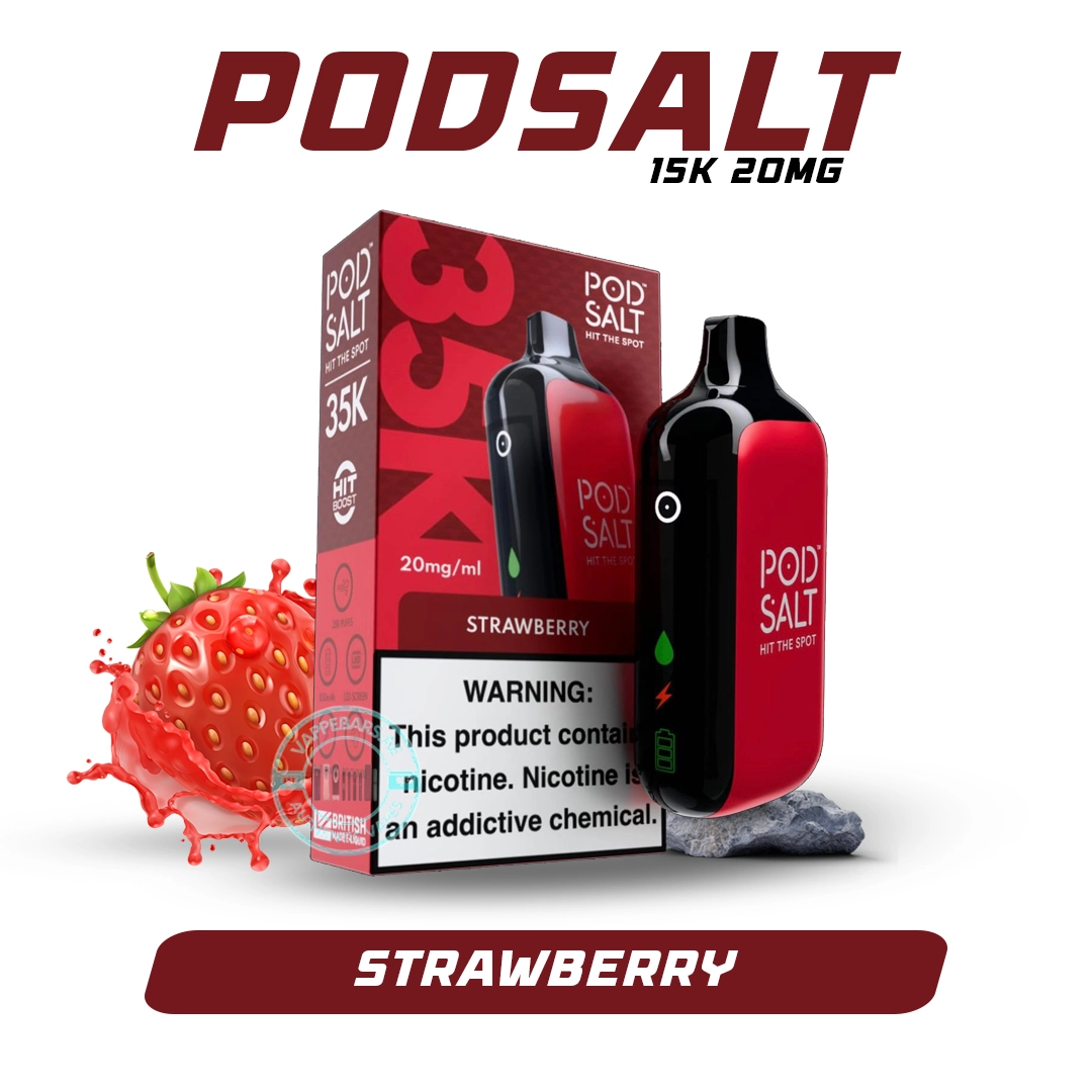 Pod Salt 15000 Puffs Disposable Vape 20mg Strawberry In Dubai UAE