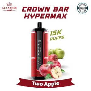Al Fakher Crown Bar Hypermax 15000 Puffs Two Apple in UAE
