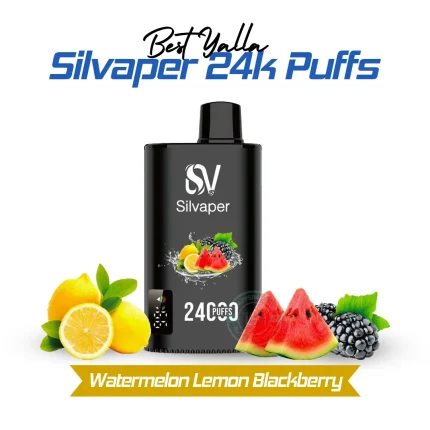 Silvaper 24000 Puffs Watermelon Lemon Blackberry Disposable Vape 20MG Nicotine in Dubai
