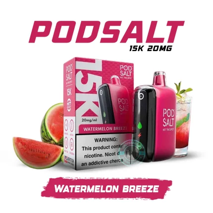 Pod Salt 15000 Puffs Disposable Vape 20mg Watermelon breeze In Dubai UAE