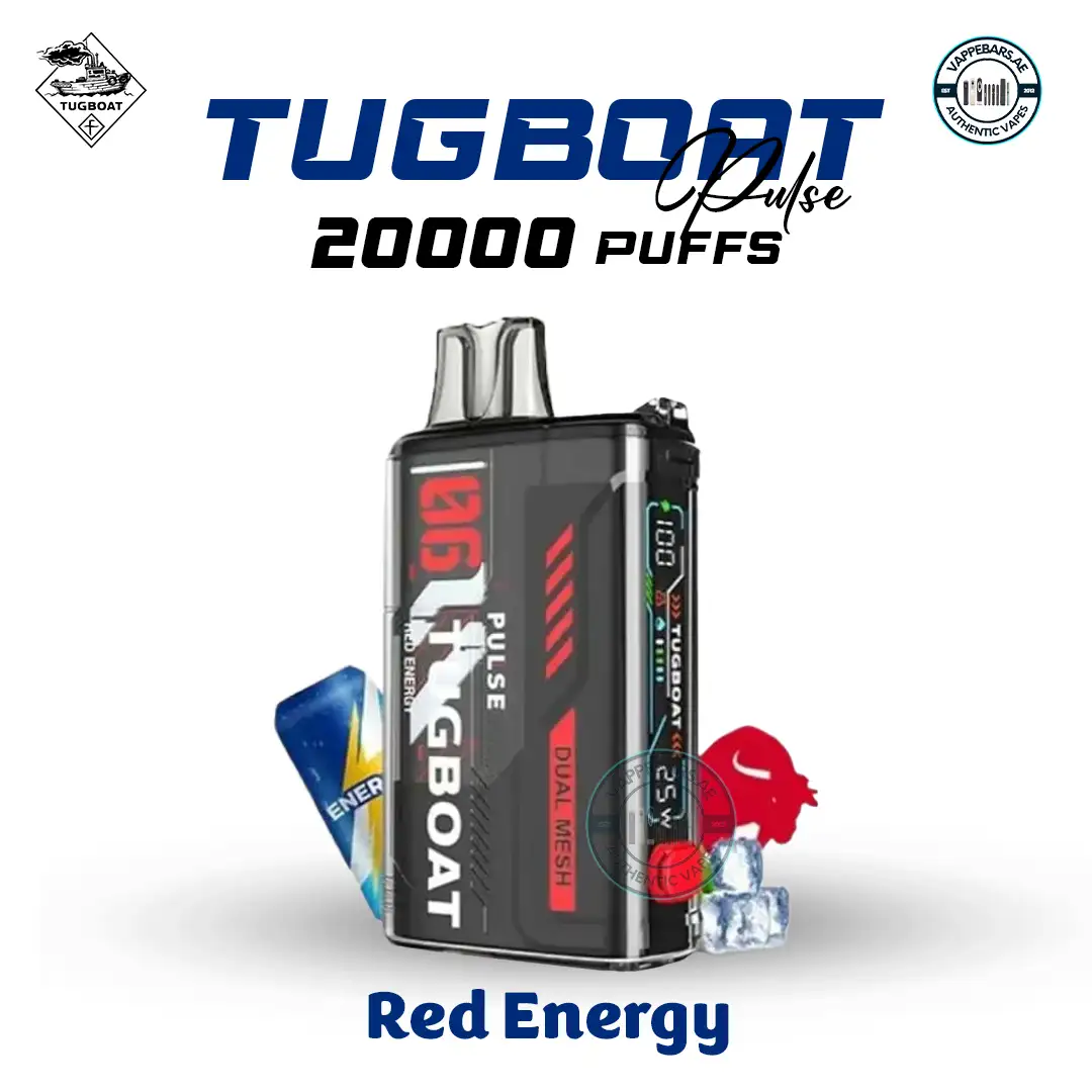 Tugboat Pulse 20000 Puffs Red Energy Disposable Vape in Dubai Tugboat Pulse 20000 Puffs Red Energy Disposable Vape in Dubai