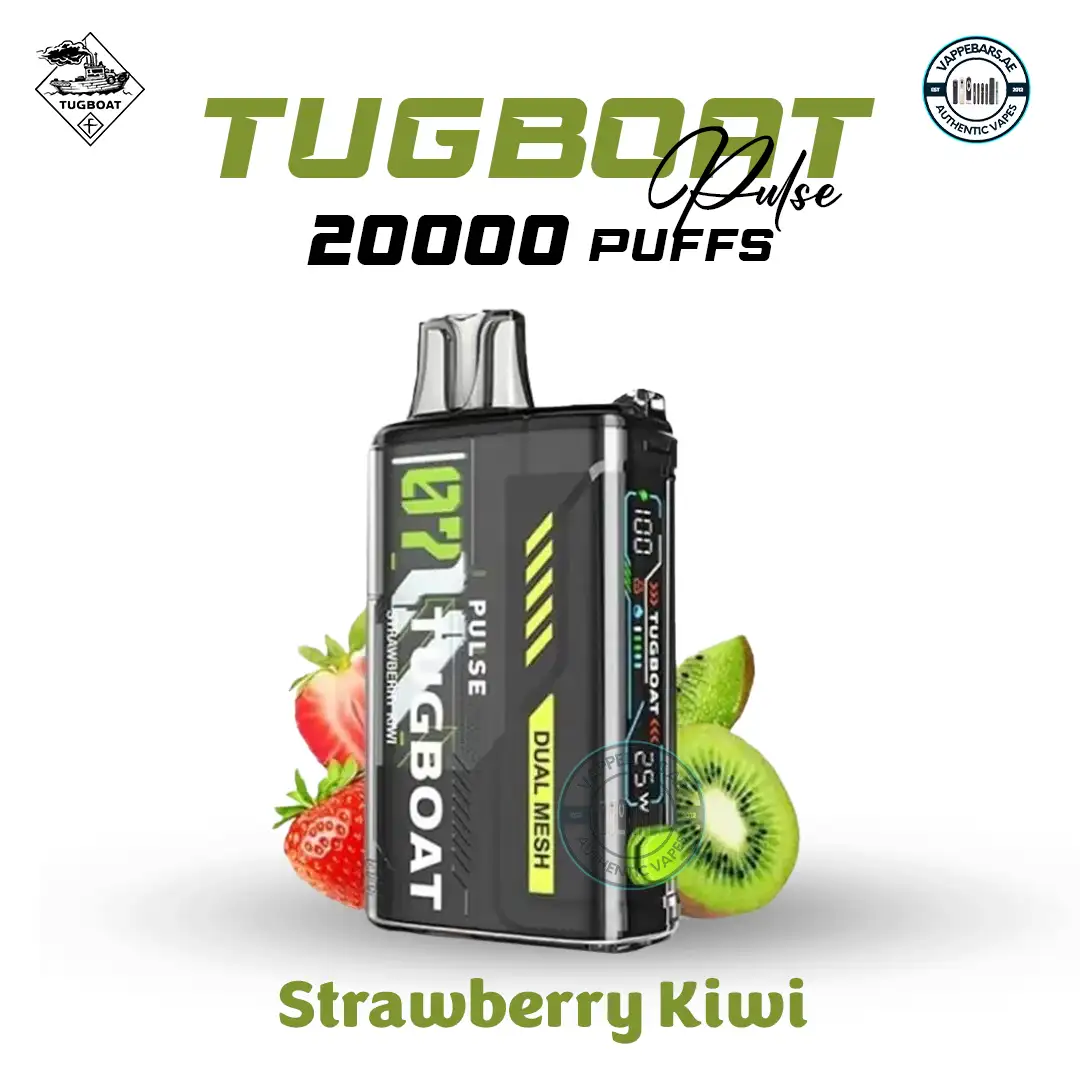 Tugboat Pulse 20000 Puffs Strawberry Kiwi Disposable Vape in Dubai Tugboat Pulse 20000 Puffs Strawberry Kiwi Disposable Vape in Dubai
