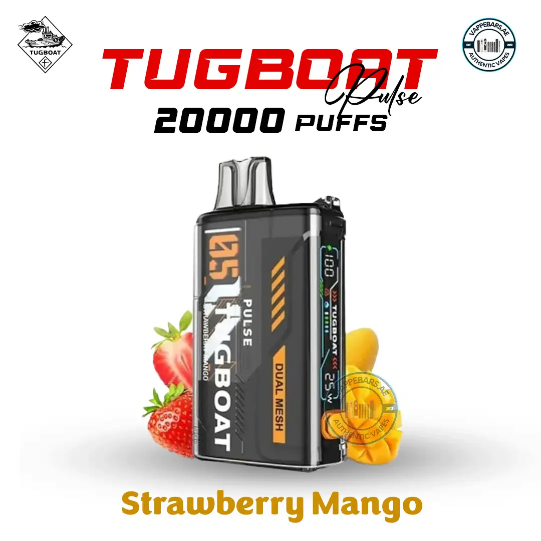 Tugboat Pulse 20000 Puffs Strawberry Mango Disposable Vape in Dubai Tugboat Pulse 20000 Puffs Strawberry Mango Disposable Vape in Dubai