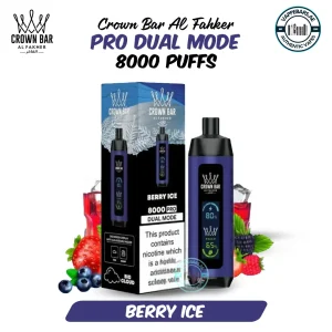 Al Fakher Pro Crown Bar 8000 Puffs berry Ice in UAE